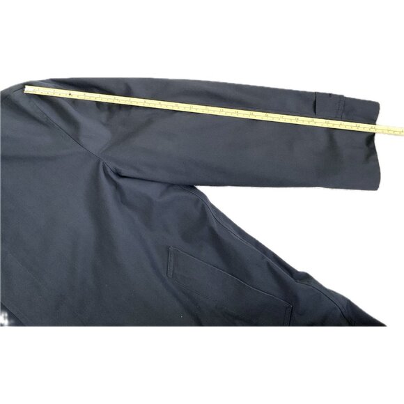 Vintage London Fog Men Dark Gray Trench Coat 38 Short Removable Fur Lining USA - Picture 13 of 15